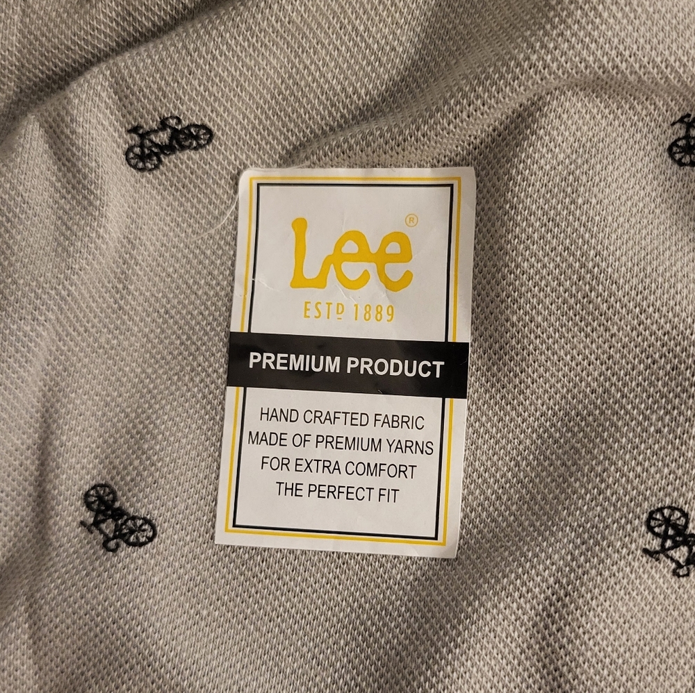 Lee Mens Tan Polo Casual Top Sz Lg - Picture 9 of 9